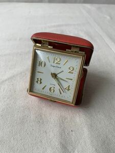  работа товар складной дорожные часы Tokyo Clock сделано в Японии глаз ... часы Showa Retro настольные часы путешествие часы механический завод античный Vintage старый инструмент 