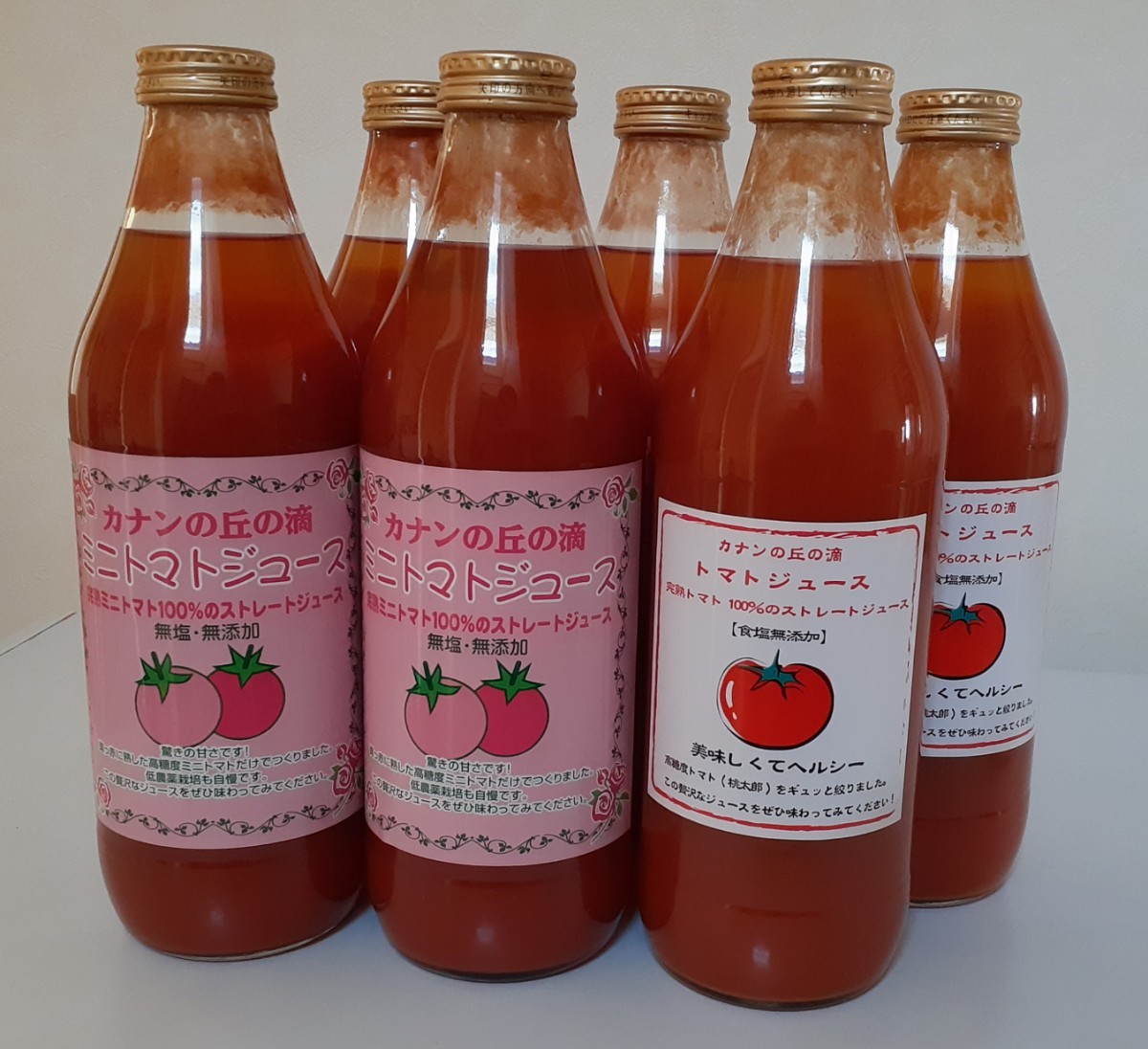 【感謝価格】飲料/酒北海道ミニトマトジュース「カナンの丘の滴」1000ml6本セット＋ジャム