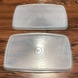 【1949和4】ツインケース？用 シール 2枚　刻印817 クリア　フタ　【長期保管品】 タッパーウェア　Tupperware　保存容器蓋　交換用パーツ