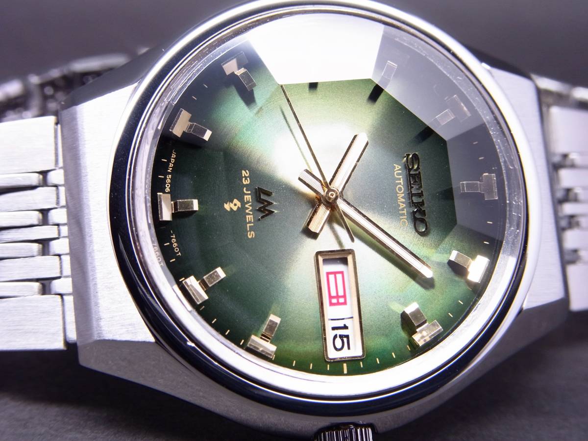 セイコーロードマチック　カットガラス　1975年製 腕時計(アナログ) 【60％OFF】