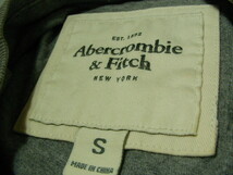 ssy5098 Abercrombie & Fitch 半袖 Tシャツ カットソー グレー ■ フロントプリント ■ クルーネック Sサイズ アバクロ_画像8