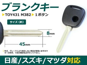 【メール便送料無料】 ブランクキー スイフト 表面1ボタン スズキ【ブランクキー 純正交換用 リペア用 スペアキー 鍵 カギ かぎ 純正品質