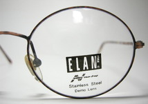 ELAN 90s デッドストック ヴィンテージ メガネ フレーム オーバル ラウンド 丸メガネ べっ甲 丸形 セル巻 セル巻き_画像7