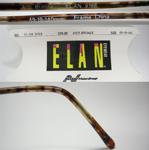 ELAN 90s デッドストック ヴィンテージ メガネ フレーム オーバル ラウンド 丸メガネ べっ甲 丸形 セル巻 セル巻き_画像8