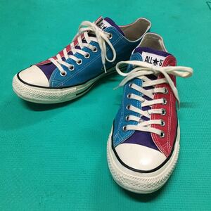 CONVERSE ALL STAR US CC OX 1SC336 マルチカラー US8.5 USED コンバース オールスター 27cm アメカジ 古着 スニーカー