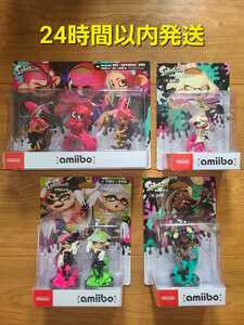 ②　★24時間以内発送★　新品　amiibo　スプラトゥーン　トリプルセット　シオカラーズセット　イイダ　ヒメ　アミーボ　テンタクルズ　