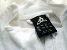 adidas アディダス 長袖 ジャケット Lサイズ ホワイト メッシュ　JN03_画像2