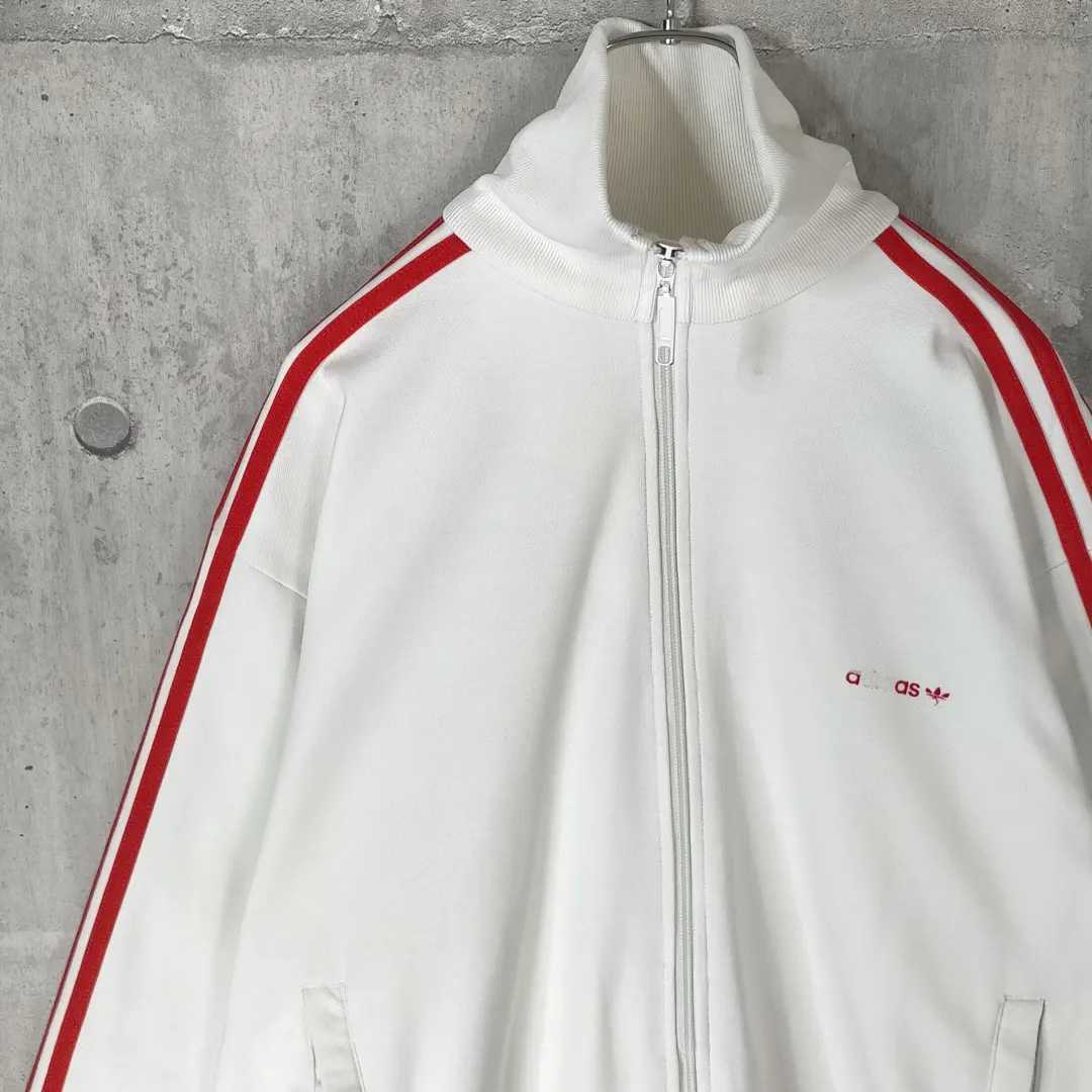 ゆったりサイズ XL adidas アディダス トラックジャケット 青 白 希少