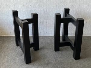 テーブル用脚　黒色　タモ集成無垢　高さ65cm