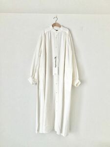 YLEVE イレーヴ COTTON RAYON BROAD LONG SHIRT ロングシャツワンピース ホワイト