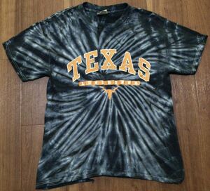 USA輸入★TEXAS タイダイ 絞り染めTシャツ ユースLサイズ★ウェスタン カウボーイ サイケデリック ヒッピー