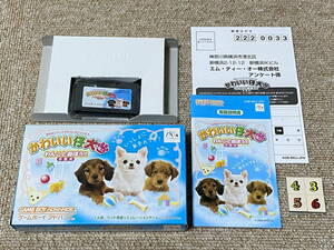  Game Boy Advance (GBA)[ lovely . dog Mini .......!! small size dog ]( box * instructions * postcard attaching /A-4356)