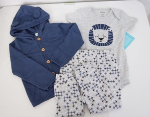  new goods #PekkLepekru man Parker pants rompers 3 point set 24M 2 -years old lion!