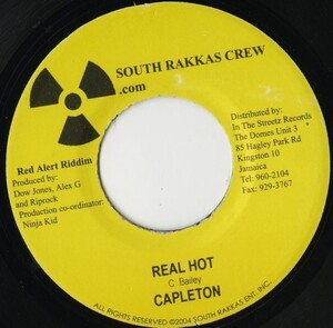 【レゲエ 7インチ】Capleton / Ninja Kid & Bajie Man - Real Hot / La Di Da Di [South Rakkas Crew]