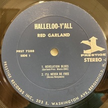 ●即決LP Red Garland / Halleloo y All j34159 レッド・ガーランド 米盤、Trident Stereo Vangelder_画像3