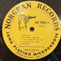 ●即決LP Bud Powell / Bud Powell's Moods mgn1064 j34384 米オリジナル、黄艶Tp Dg Mono Gg バド・パウエル_画像2