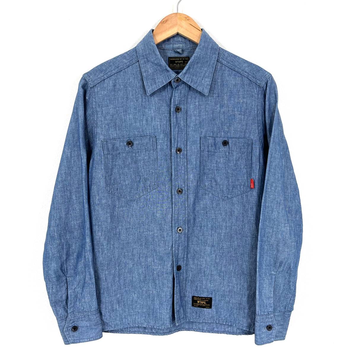 WTAPS chambray デニム シャツ S インディゴ 1 長袖 152GWDT-SHM09 L/S