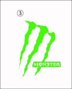 No3　MONSTER　ENERGY切り文字ステッカー