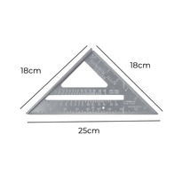 測定ツール　直角定規　アルミ合金　スピード分度器　大工用　正方形ラインスクライバー　ガイド　18cm x18cm x22.5cm　A1293_画像7