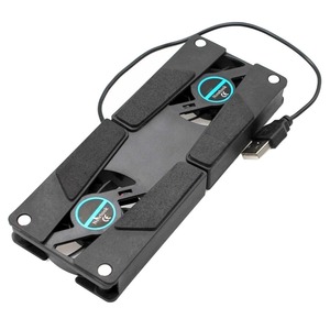  dual cooling fan support black . folding type USB LAP top stand A2367