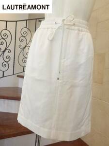 1.9万 超美品 LAUTREAMONT　ロートレアモン 　白　ホワイト　カジュアル　スカート　34　S相当　