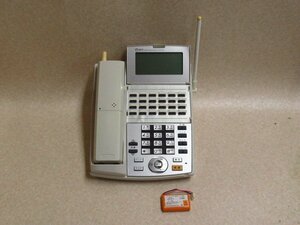 Ω ZP1 16001◆保証有 NTT NX-(24)CCLSTEL-(2)(W) スターカールコードレス電話機 電池付・祝10000！取引突破！！