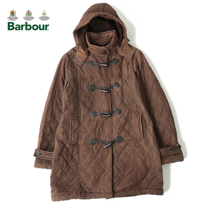 Barbour バブアー 中綿キルティング/裏地ボア/ダッフルコート　ブラウン40(L) レディース