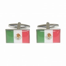 メキシコ国旗カフスボタン_画像1