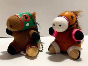 hiko-kigmo Sakura Laurel . mileage horse horse racing figure doll soft toy have horse memory ..... retro 