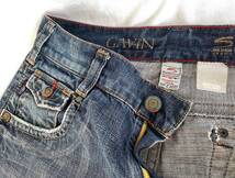 SILVER JEANS デニム GAVIN W30 メンズ シルバージーンズ ダメージ ストレート 少しワイド ボトムス ジーンズ 色がキレイ D440_画像4