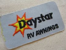 ビンテージ Daystar デイスター RV AWNINGS 企業 ロゴ ワッペン/パッチ USA 古着 アメリカ アメカジ レトロ キャンプ 545_画像2