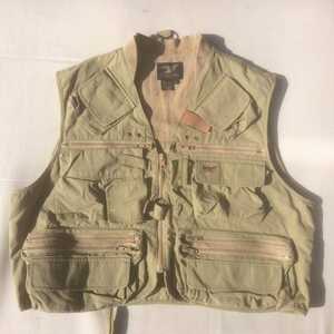 : willis&geiger hunting fishing vest ウィリス＆ガイガー ハンティング フィッシング ベスト カーキ ポプリン 70～80 サファリ