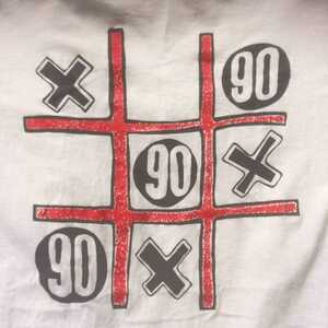 90 ninety ナインティー ロゴ Tシャツ ヴィンテージ old skate vintage 80s 90s 00s オールドスケート white 両面 プリント Ｌ ホワイト