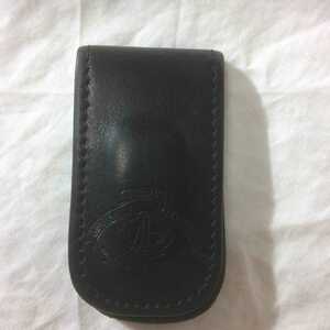 GHURKAg LUKA leather money clip two .. black black leather magnet magnet MARLEY HODGSONma- Lee ho jison old Logo 