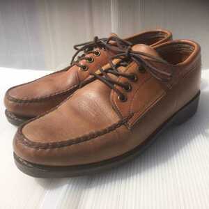 ゴーキー レザー モカシン gokey leather moccasin vintage ビンテージ オールド 25.5～26 肉厚 革 グロコード ソール ローカット　gokeys 