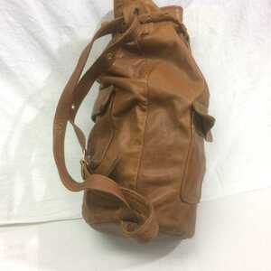 unknow Vintage leather laundry bag drum da full vertical leather anchor buckle vintage bag Brown Old 