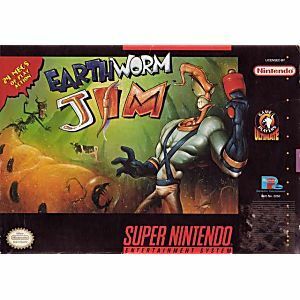 ★送料無料★北米版 スーパーファミコン SNES Earthworm Jim アースワームジム