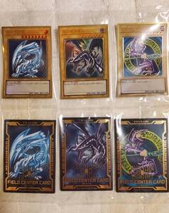  new goods unopened * Yugioh blue eye. white dragon crimson eye. black dragon black maji car n premium Gold rare + each field center 6 pieces set * Blue Eye z