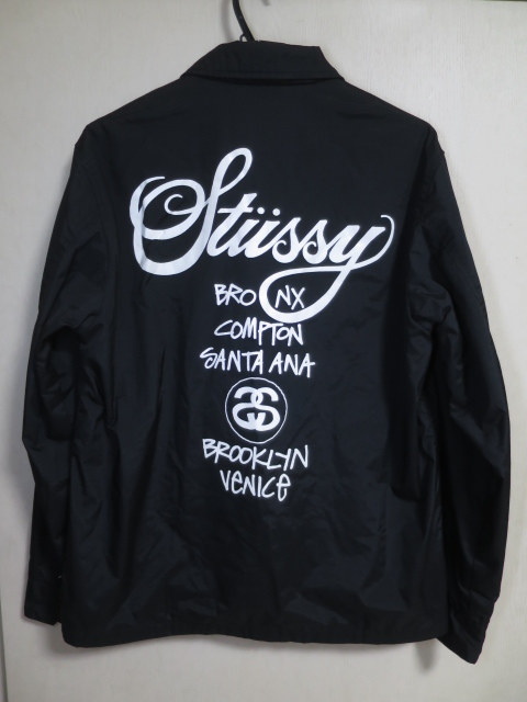 ャケット STUSSY ワールドツアー コーチジャケットの通販 by 設's shop ...