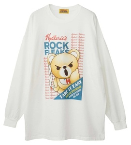  быстрое решение новый товар 22AW немедленно полная распродажа товар Hysteric Glamour / ROCK FLEAKSfak Bear большой размер длинный футболка футболка с длинным рукавом long T