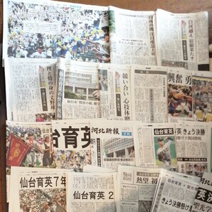 仙台育英 河北新報 22年9/13の8ページ4枚+17枚