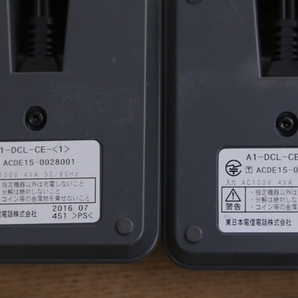【NTT】 αA1 コードレス電話機２点セット（A1-DCL-PS-1）白黒 2016年製 現状品 管ざ6050の画像4