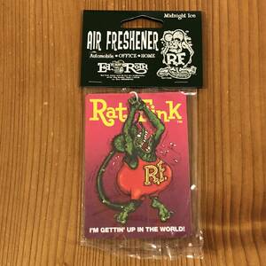 84円発送可 ラットフィンク Rat Fink エアーフレッシュナー ミッドナイトアイス レッド 赤 芳香剤