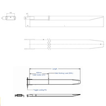 サヤフォーク 長さ1600mm 内幅140mm クローズボトム フォークリフト延長爪 FE2-16 | フォークリフト アタッチメント フォークリフト用 爪_画像9