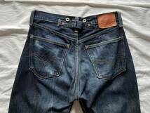 90s LEVI'S s702XX w29 サスペンダーボタン付き 1998年 限定復刻 日本製 J09 リーバイス 30s 33501 37501 501XX 701 ビンテージ 鬼ヒゲ_画像6