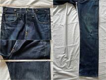 90s LEVI'S s702XX w29 サスペンダーボタン付き 1998年 限定復刻 日本製 J09 リーバイス 30s 33501 37501 501XX 701 ビンテージ 鬼ヒゲ_画像9