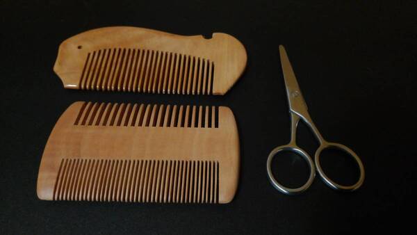 ハサミ ヘアブラシ 櫛 ヘアケア3点セット