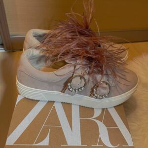 prompt decision *ZARA BASIC Zara Basic beige pink 36 sneakers new goods unused goods 23cm~23.5cm rank 