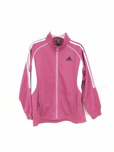 キッズ140アディダス(adidas)ピンクジャージ 美品　男女兼用 ジップアップ