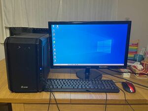 自作ゲーミングPC デスクトップパソコン24インチモニター付き